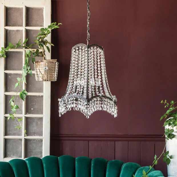 Chic Elegance Sparkling Crystals Chandelier | Antique Farm House