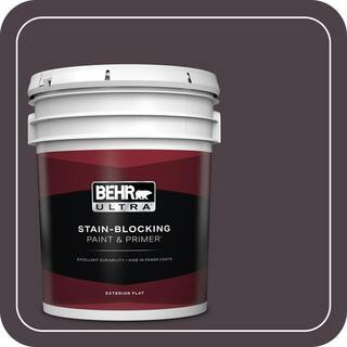 5 gal. #BXC-09 Dark Burgundy Wine Flat Exterior Paint & Primer | The Home Depot