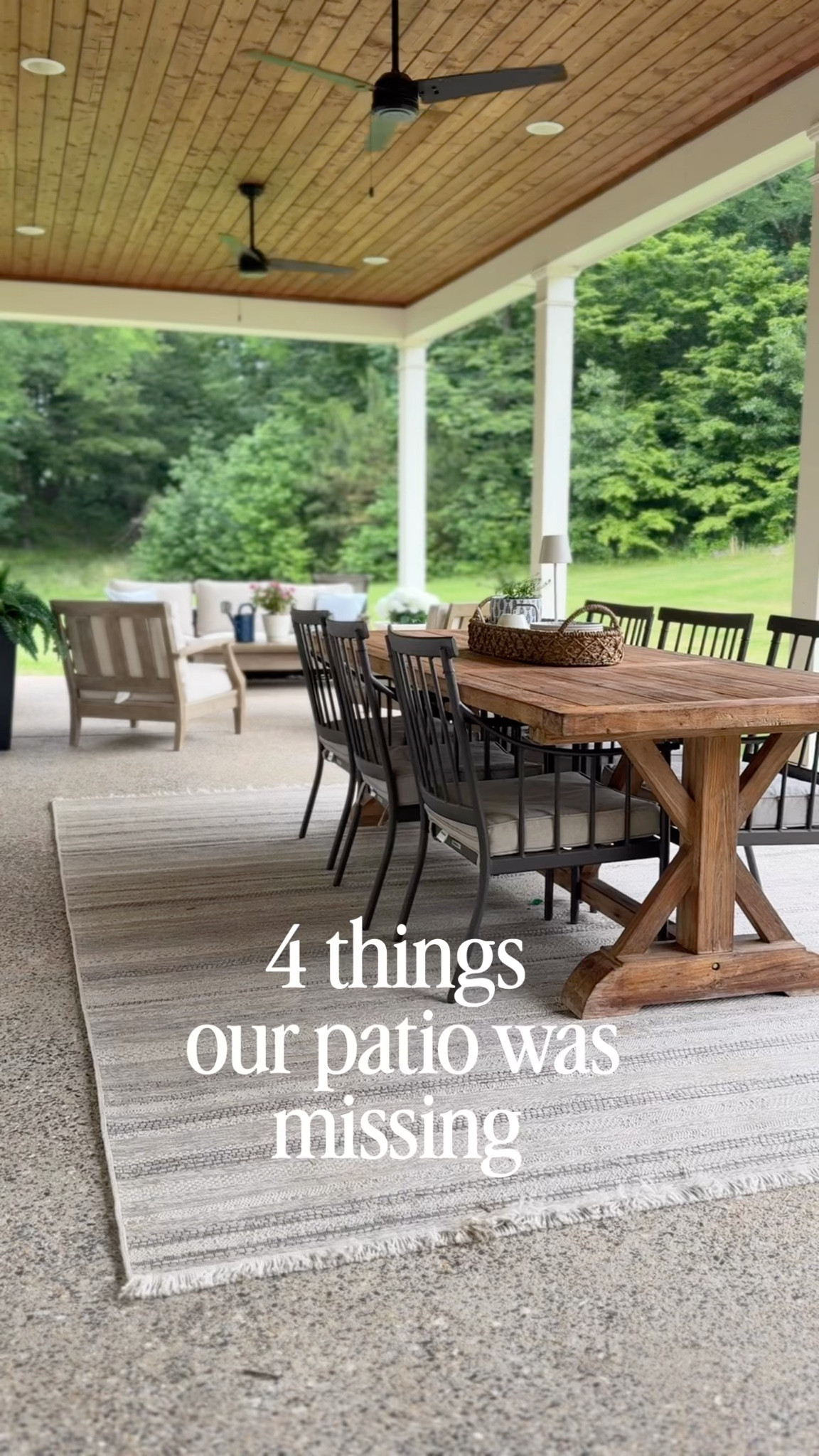 We love spending time on our back porch in the spring and summer, and these four pieces from @Wayfair  made it even more functional and beautiful for everyday living.