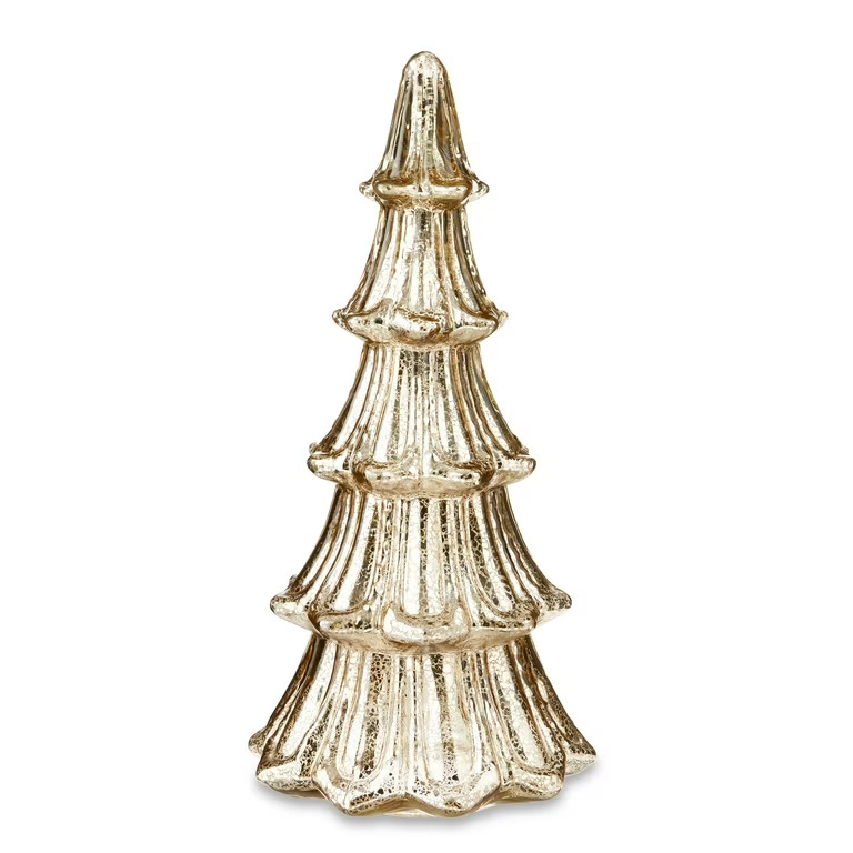 My Texas House Gold Glass Tree Decoration, 15 inch - Walmart.com | Walmart (US)