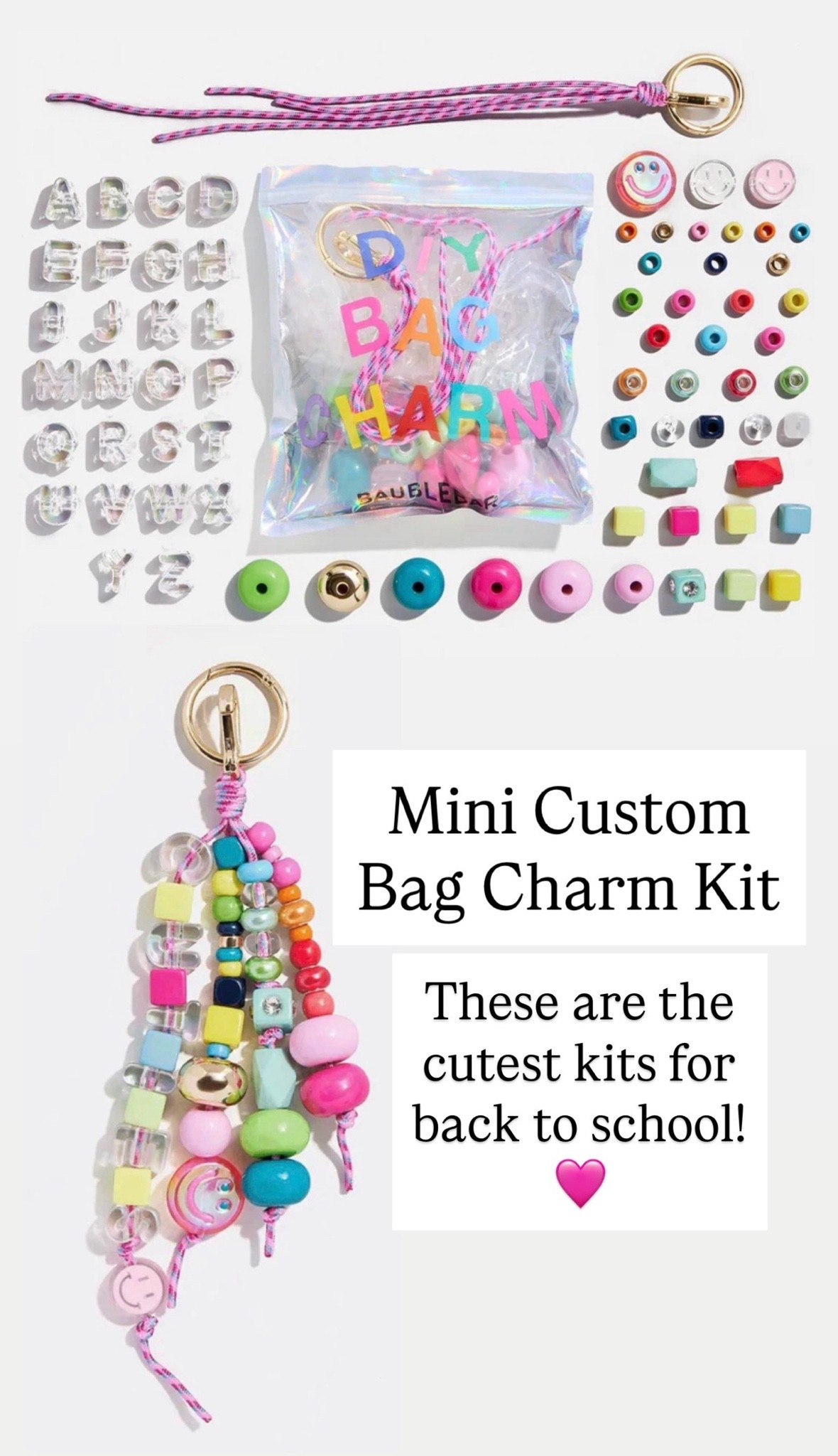 BaubleBar mini custom bag charm kit

#LTKKids