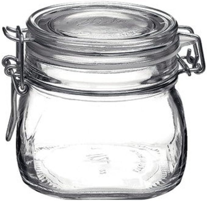 Bormioli Rocco Fido 17.5 Ounce Glass Storage Jars:, 17 Ounce, Clear | Amazon (US)
