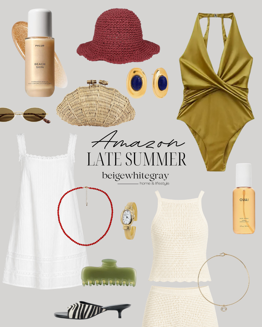 A collection of summer staples to keep you comfy and stylish! #SummerStyle #BeachReady