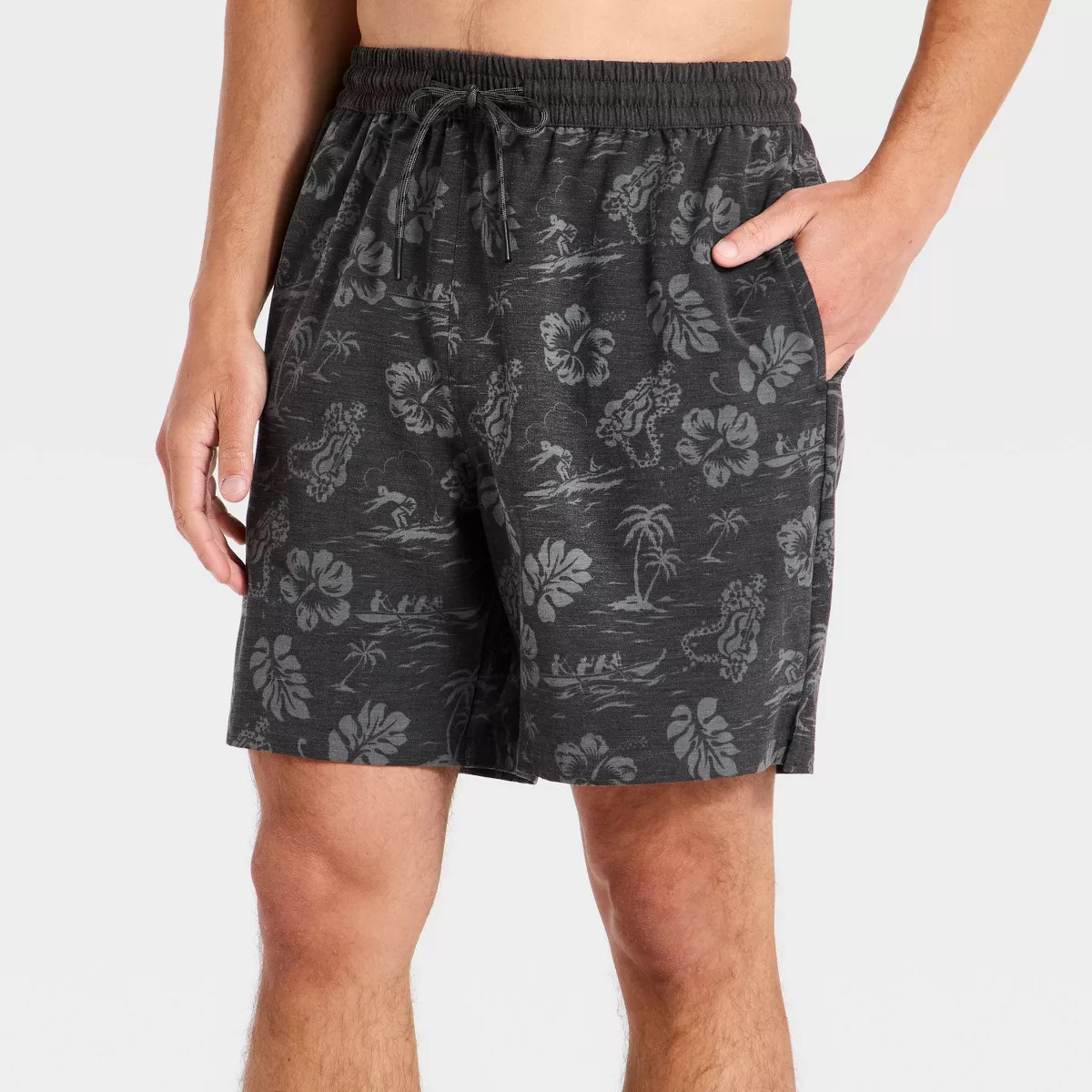 Men's 7" Swim Trunks - Goodfellow & Co™ x Reyn Spooner Black S | Target