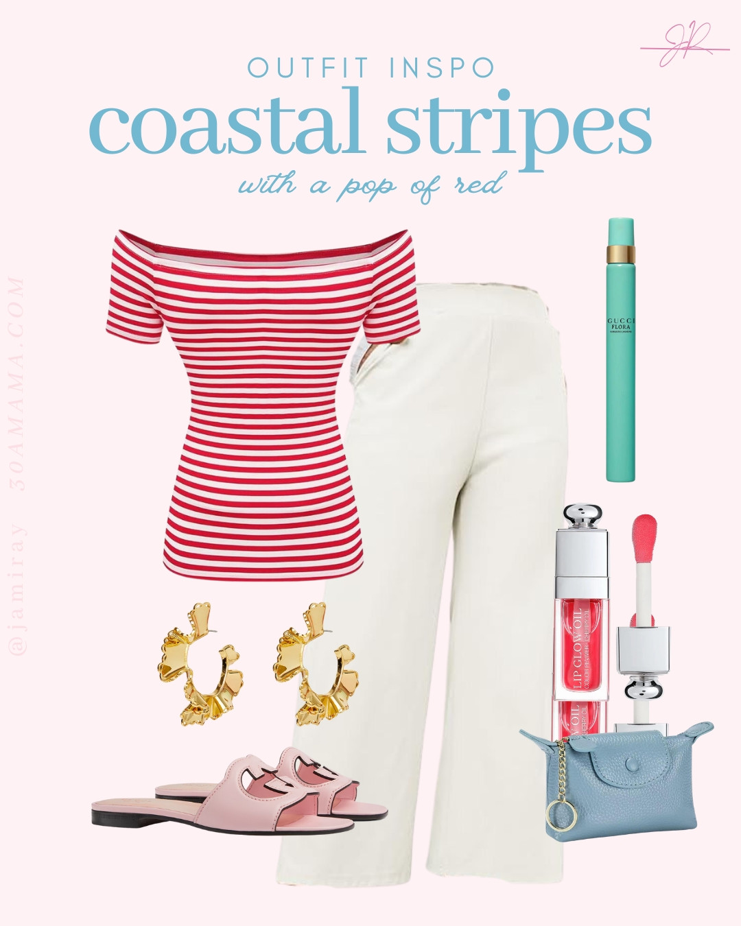 Coastal stripes with a pop of red 

#LTKSeasonal #LTKFindsUnder50 #LTKOver40