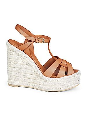 Tribute Leather Espadrille Wedge Sandals | Saks Fifth Avenue