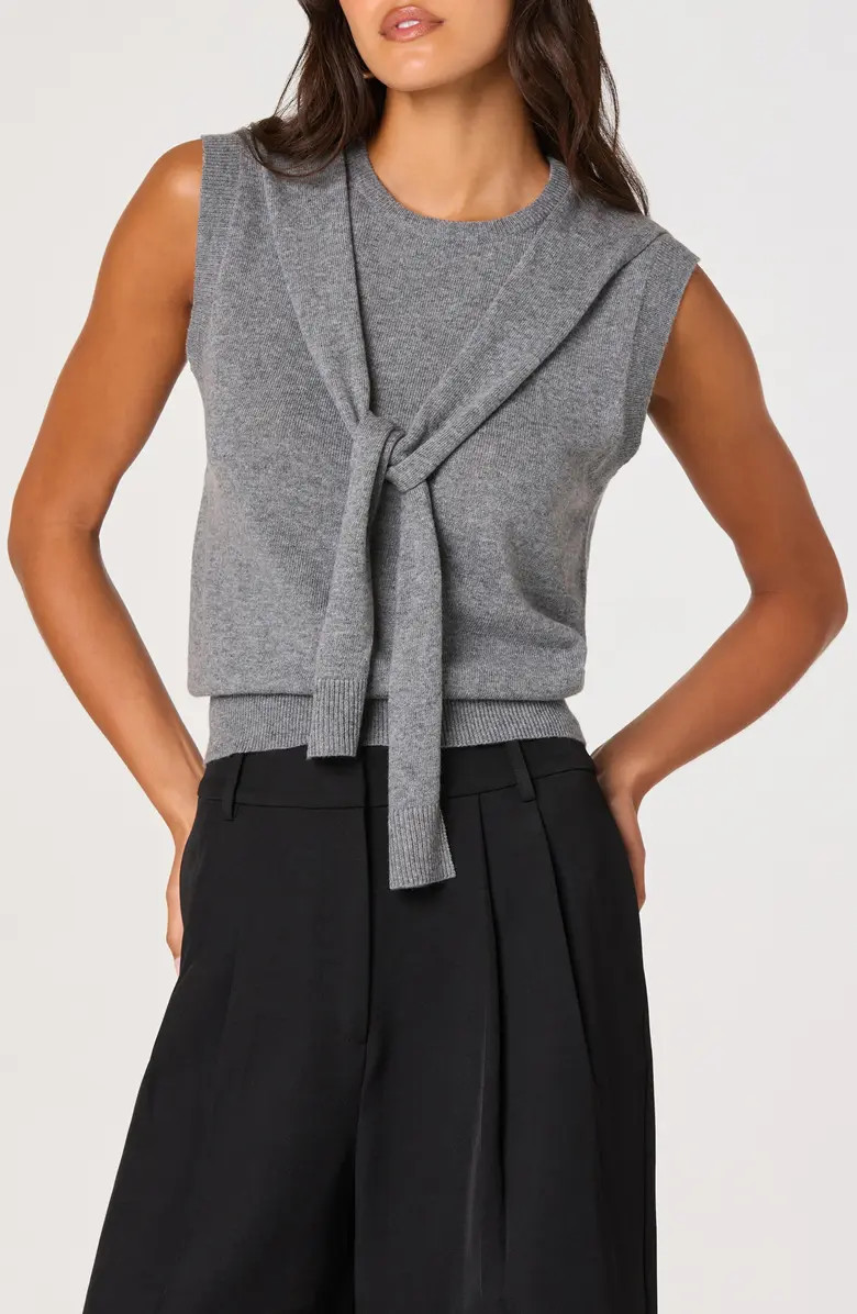 ASTR the Label Scarf Tie Sleeveless Sweater | Nordstrom | Nordstrom