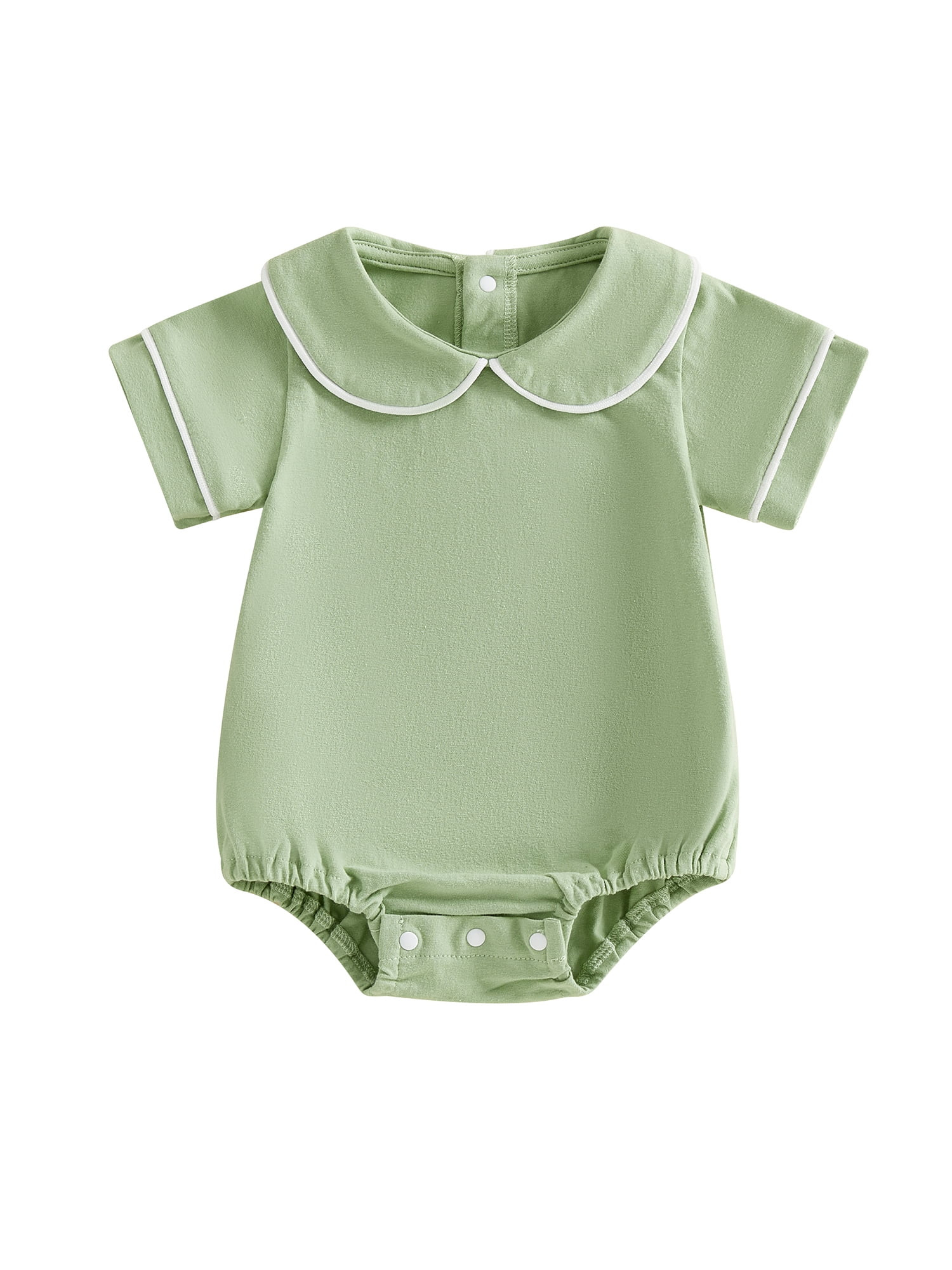 BemeyourBBs Newborn Baby Boy Girl Bubble Romper Infant Short Sleeve Doll Collar Romper Oversize T... | Walmart (US)