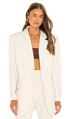 L'Academie Carti Oversized Blazer in White from Revolve.com | Revolve Clothing (Global)