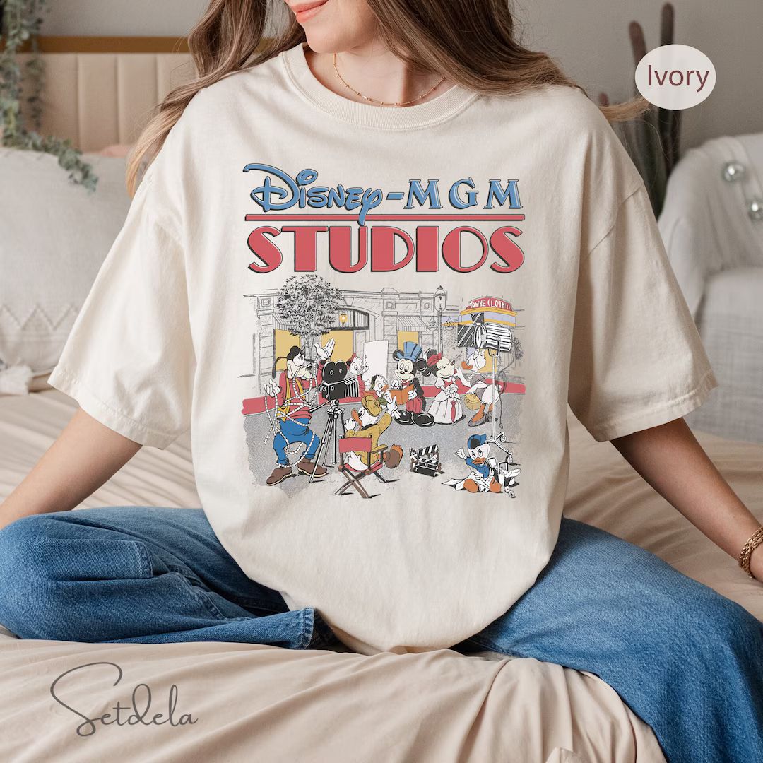 Retro Disney MGM Studios Comfort Colors Shirt, Hollywood Studios Shirt, Disney Studios Shirt, Dis... | Etsy (US)