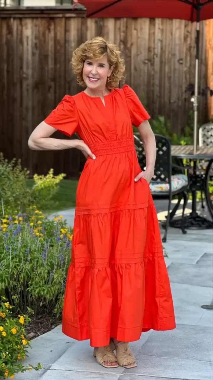  This darling tiered maxi is perfect for spring break and I'll be wearing it all summer! It's made from 100% organic cotton, and I love the smocked waist and flattering v-neck. (Oh, and did I mention the pockets?) 

 It also comes in cornflower blue, navy blue, and black!

#LTKstyletip #LTKfindsunder100 #LTKVideo