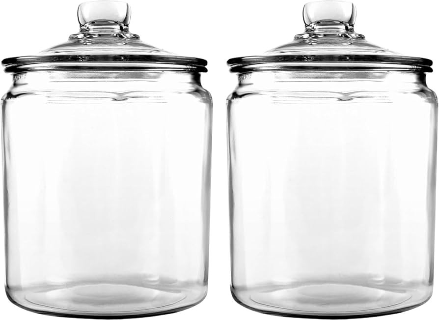 Anchor Hocking Heritage Hill 1/2 Gallon Glass Jar with Lid, Set of 2 | Amazon (US)