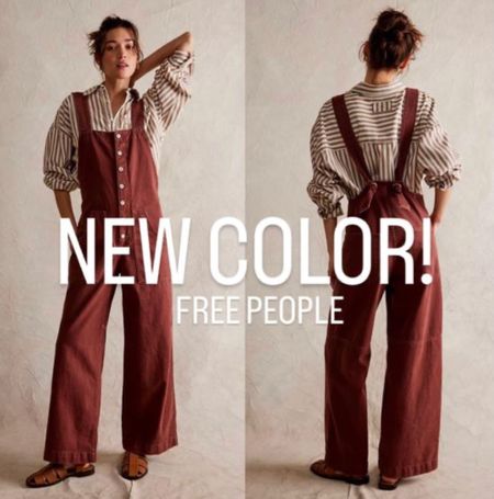 NEW COLOR in the SOLD OUT Fields of flowers Free People wide leg overalls!!  I have these in Johnny blue and black and they’re so cute and comfy!  Perfect for that effortless boho look!!

FP, free people, wide leg, boho outfit, daytime casual, brown overalls, boho. 

#LTKSeasonal #LTKstyletip #LTKSpringSale