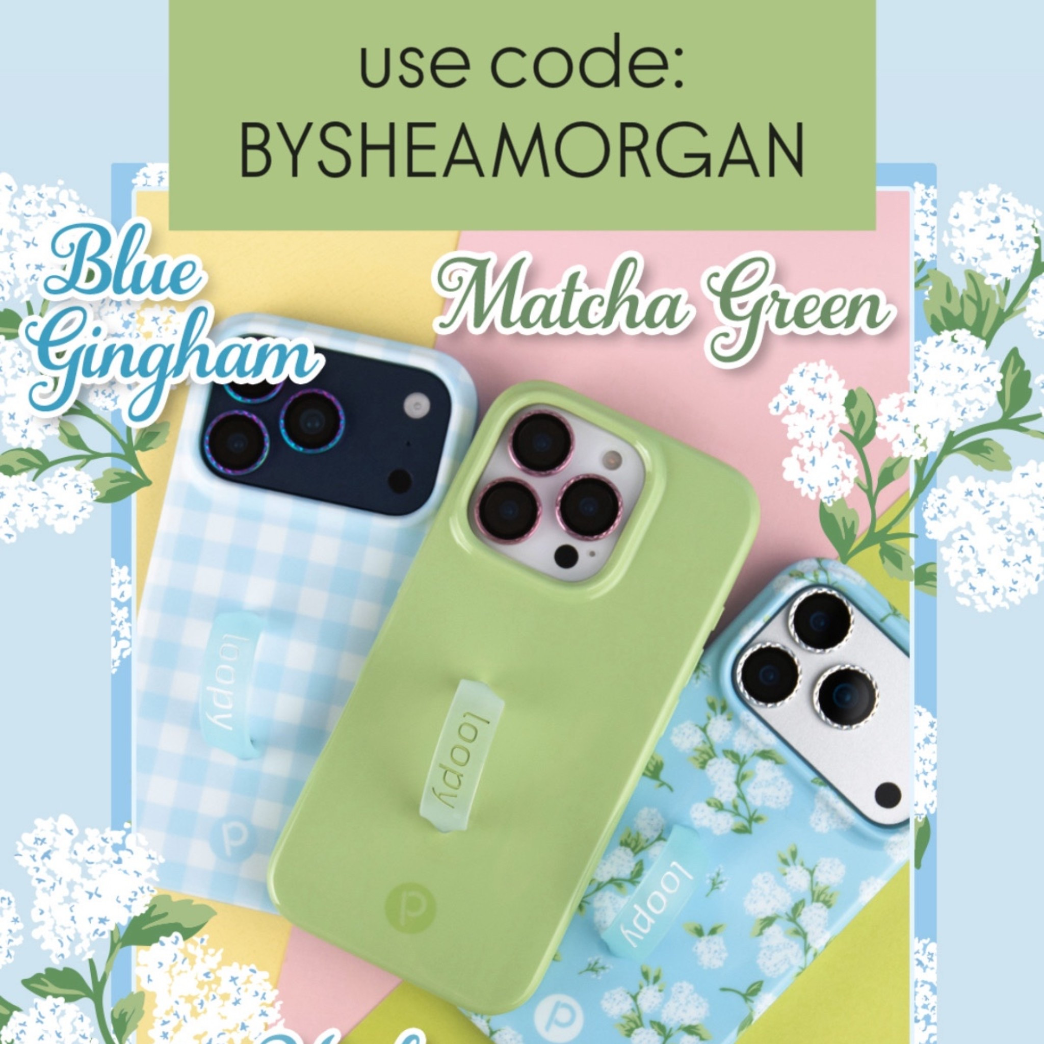 My favorite phone cases are from loopy! Use code: BYSHEAMORGAN 