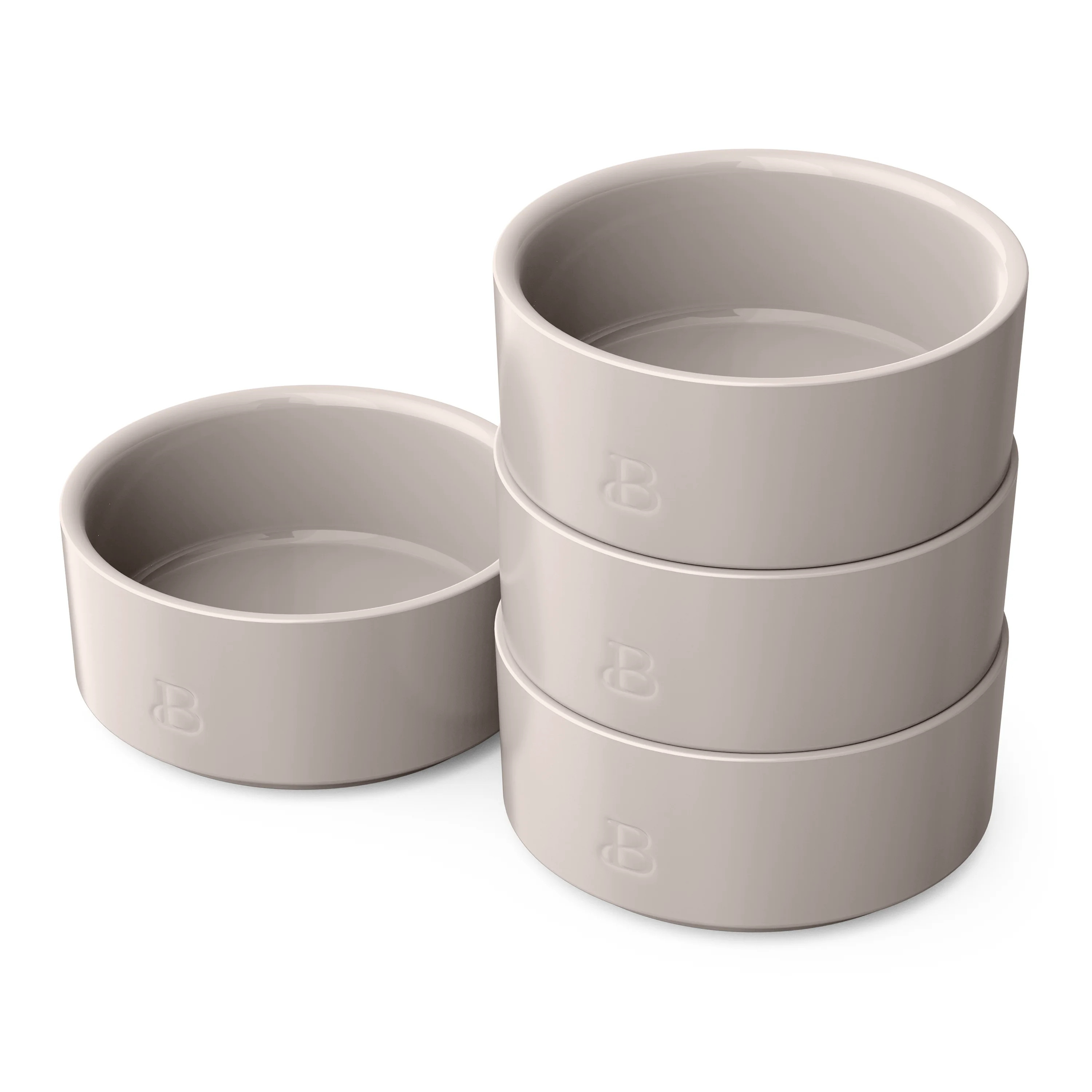 Beautiful 4-Piece Stoneware Ramekin Set, Porcini Taupe by Drew Barrymore | Walmart (US)