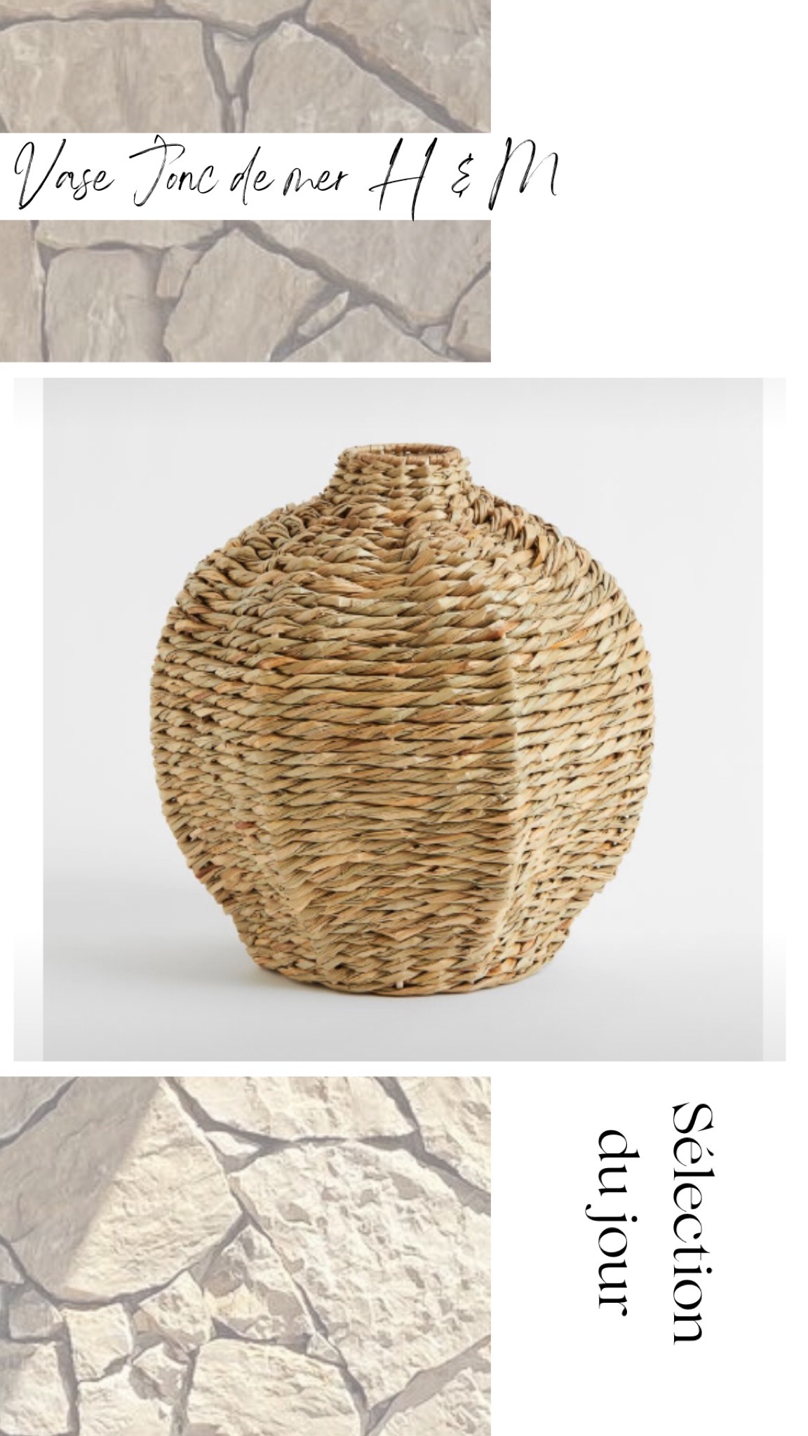Sélection du jour ✨

Vase H&M en jonc de mer! 

#vase #maison #deco #homedeco 

#LTKhome #LTKeurope
