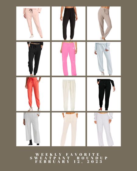 Weekly Favorites- Sweatpants Roundup - February 12, 2023 #sweatpants #joggers #womensweatpants #womensloungewear #loungewear #comfyclothes #wfh #cozy #everydaystyle #winteroutfit #womensfashion #ootd

#LTKstyletip #LTKSeasonal #LTKFind