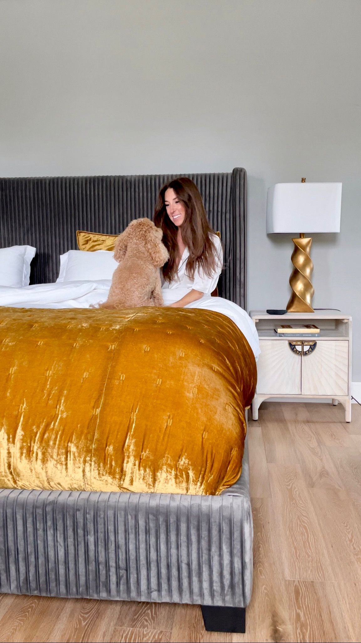 Good morning sunshine! And it is a good morning because a lot of my bedroom details are on SALE! I layer the quilt on top of my duvet for an extra full and lush look. For my nightstands I opted for something with doors instead of drawers and it has a little keyhole in the back you can pull your phone cord through. The bed keeps selling out so I’m attaching some similar look options for that and the clear fan. 

#LTKhome #LTKsalealert #LTKstyletip