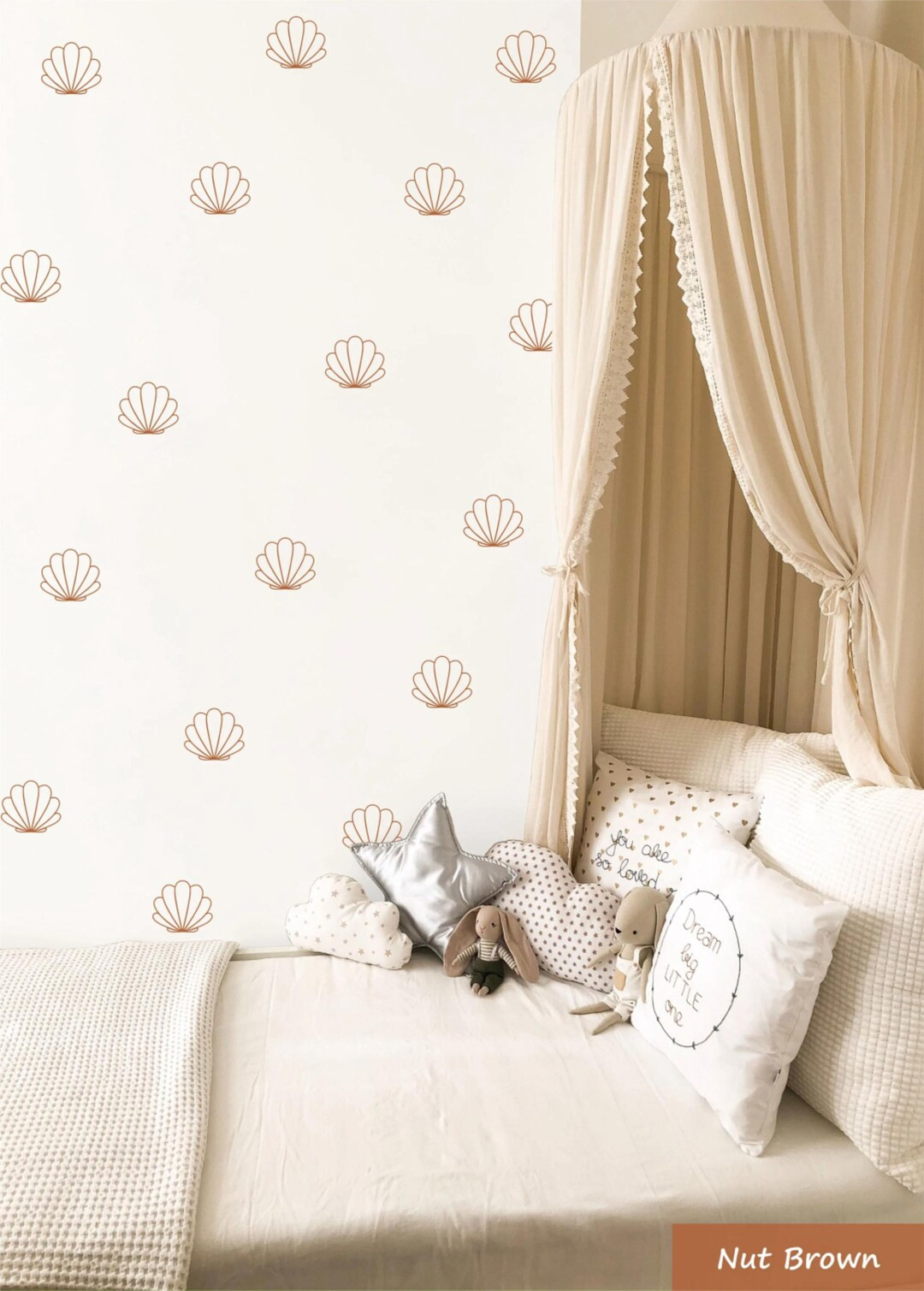 Seashell Wall Decals / Ocean Bedroom /beach Stickers / Modern Nursery /kids Decor /removable Viny... | Etsy (US)