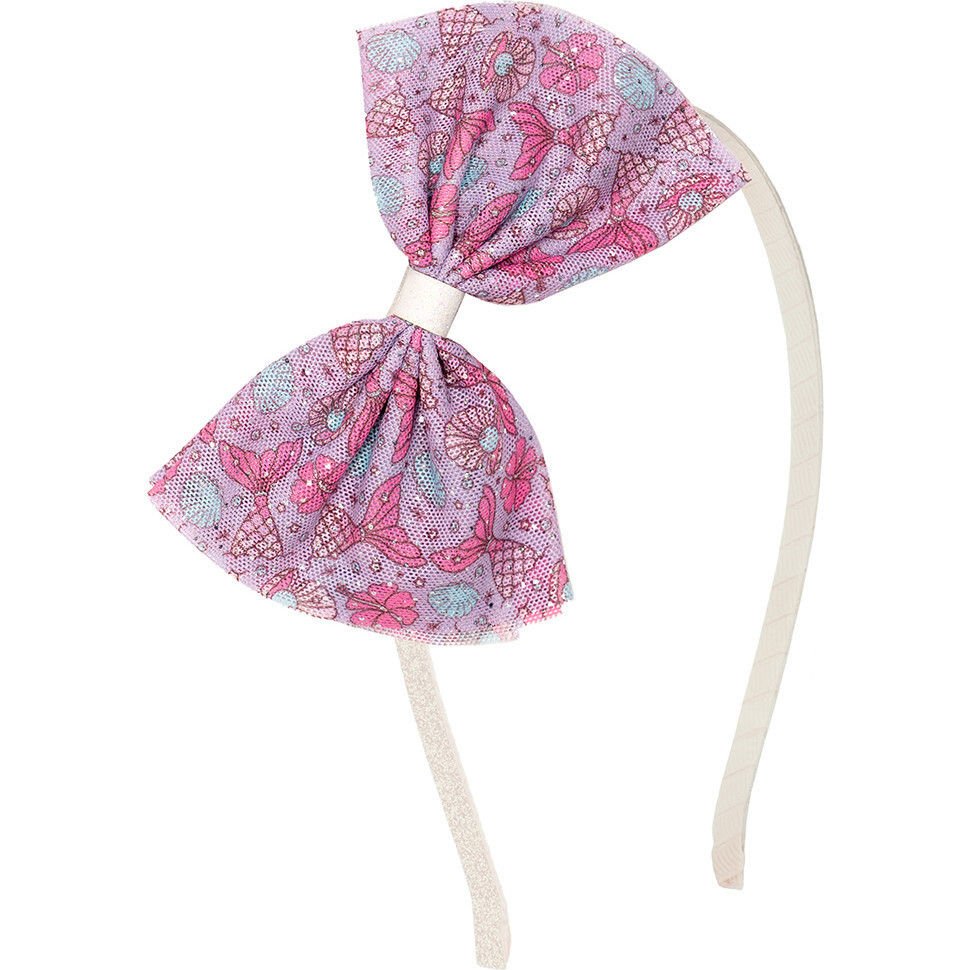 Mermaid Splash Tulle Bow Headband, Multi | Maisonette