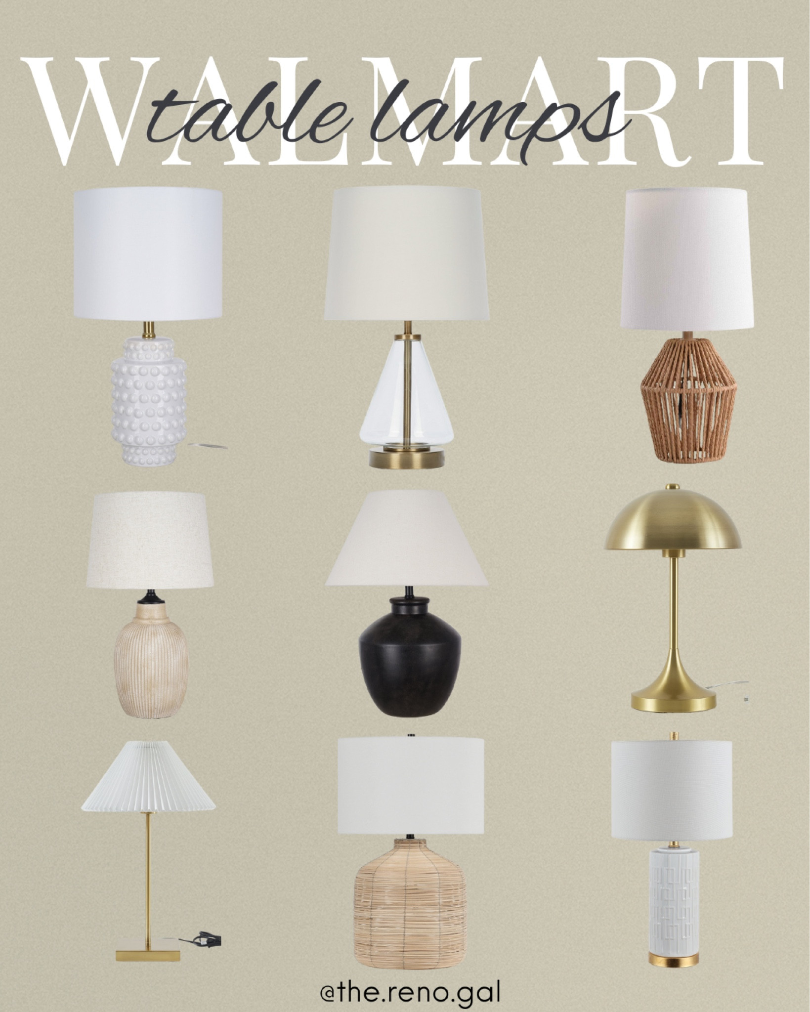 Affordable table lamps from Walmart! I love these cute and affordable neutral lamps. 

Woven base lamp, glass lamp, white lamp, white and gold lamp, hob nob lamp, ceramic lamp, stone lamp, organic lamp, organic modern lamp, neutral lamp, black lamp, wide base lamp, gold lamp, modern lamp, mid-century modern lamp, neutral home decor, lamps under $25, lamps under $35, lamps under $50

#walmartfinds #walmarthome

#LTKhome #LTKfindsunder100 #LTKfindsunder50