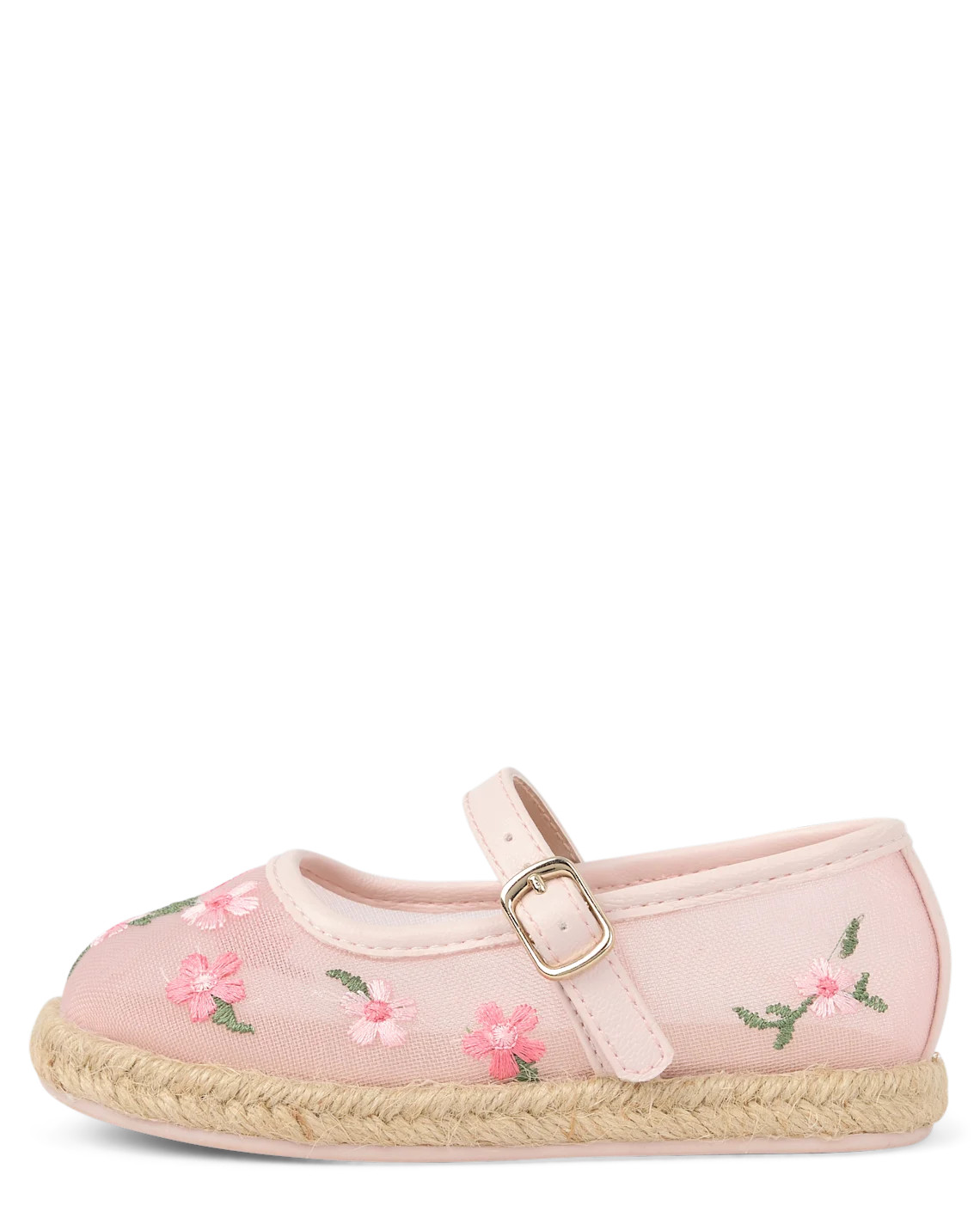 Toddler Girls Embroidered Floral Espadrille Flats - pink | The Children's Place