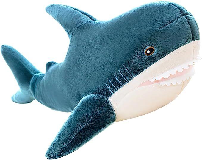 Kekeso Giant Shark Plush Pillow Soft Toy Stuffed Blue Shark Animal Pillow Comfortable Sleeping Pi... | Amazon (US)