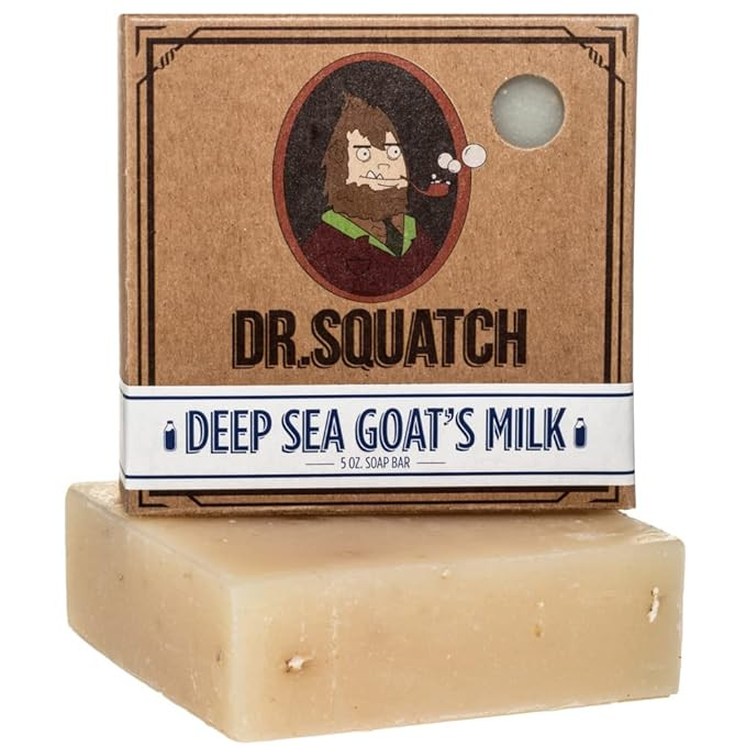 Dr. Squatch All Natural Bar Soap for Men with Medium Grit, Deep Sea Goat's Milk | Amazon (US)