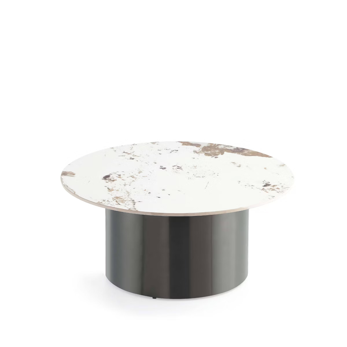 Manhattan Comfort Alondra Sintered Stone Top Coffee Table Black | Target