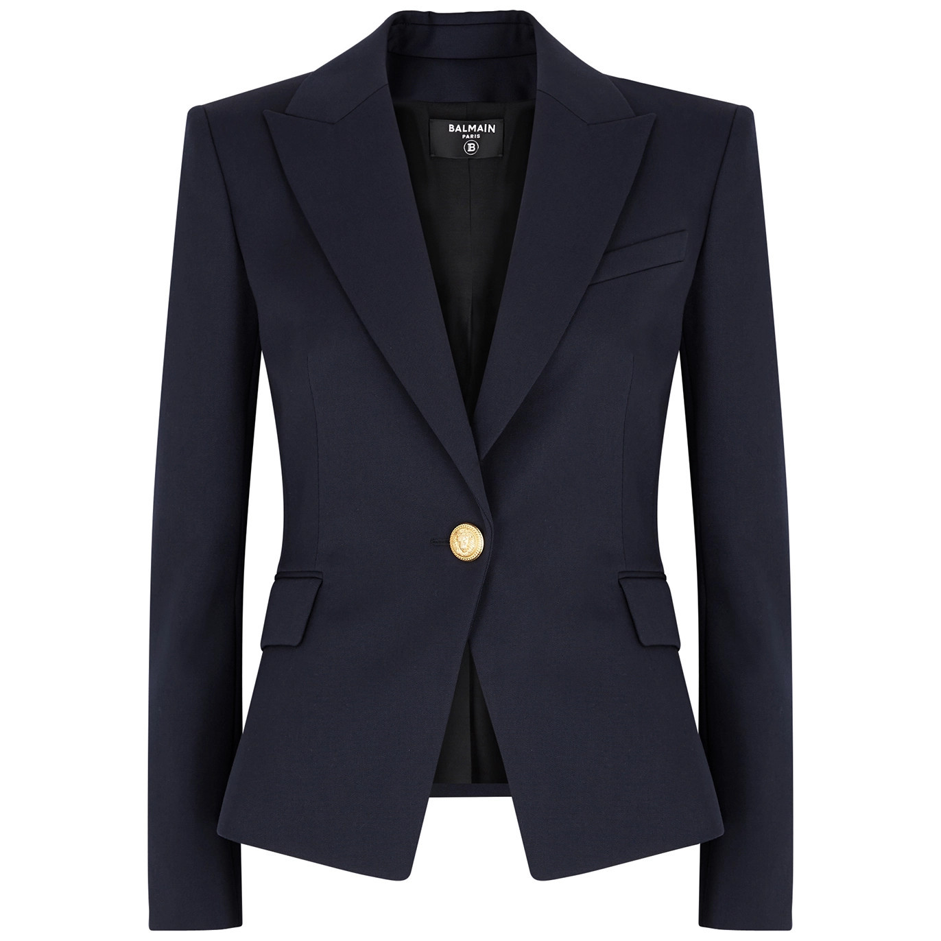Balmain Wool Blazer - Navy - 8 | Harvey Nichols (Global)