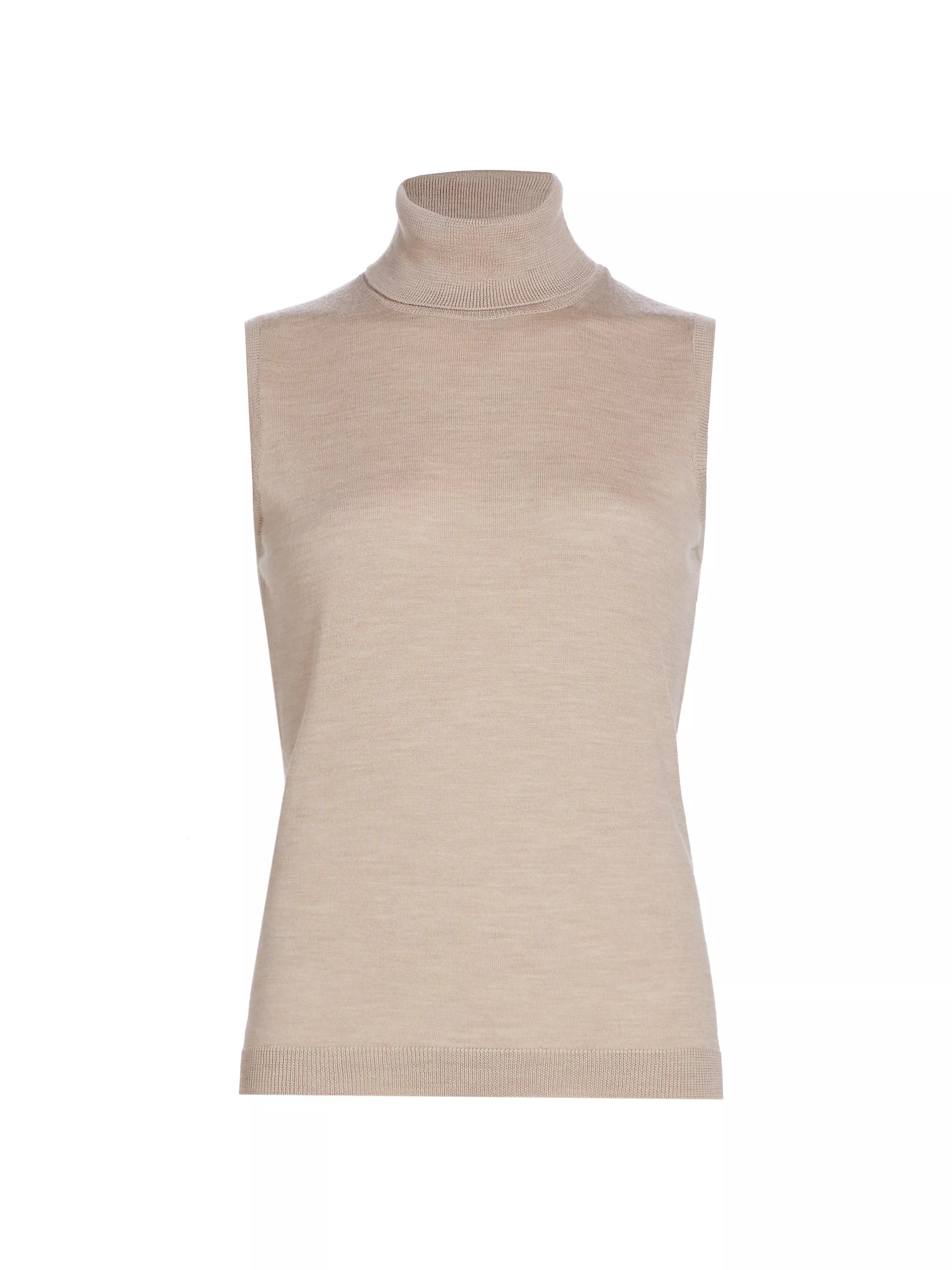 Sand Merino Wool Sleeveless Top | Saks Fifth Avenue