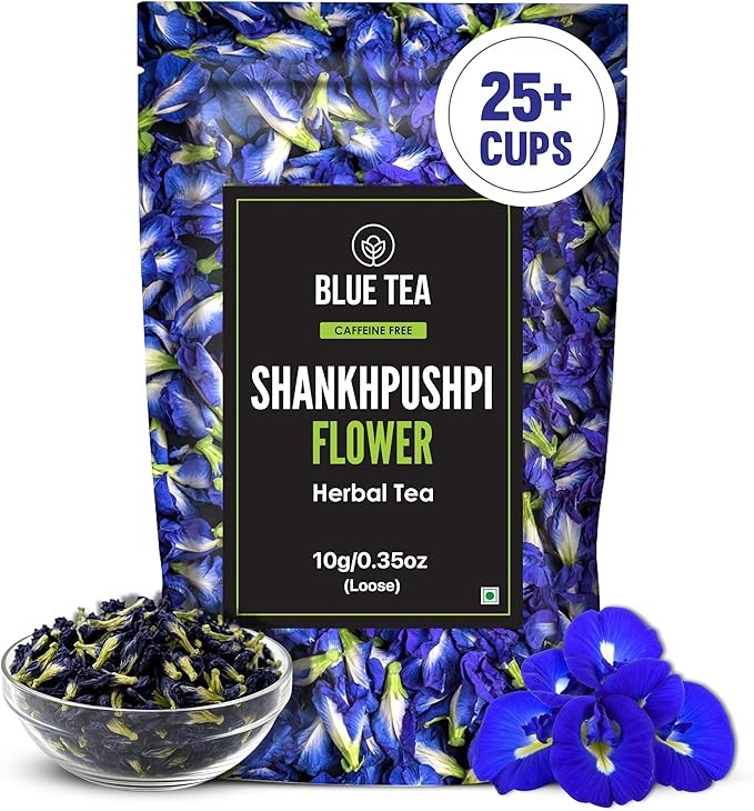 BLUE TEA - Shankhpushpi Flower Tea - 10 gm - 25+ Cups | Herbal Tea | Caffeine Free - Vegan - Non-... | Amazon (UK)