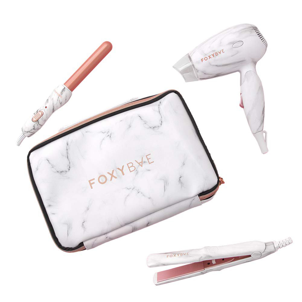Foxybae Mini Travel Kit with Mini Flat Iron, Wand, and Dryer | Walmart (US)