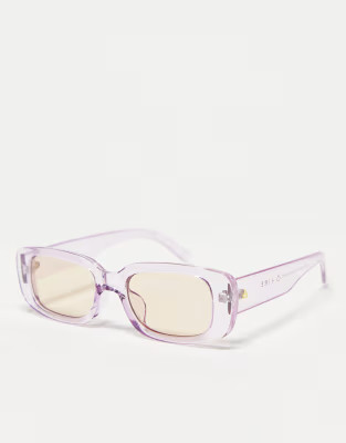 AIRE Ceres rectangle sunglasses in lilac | ASOS (Global)