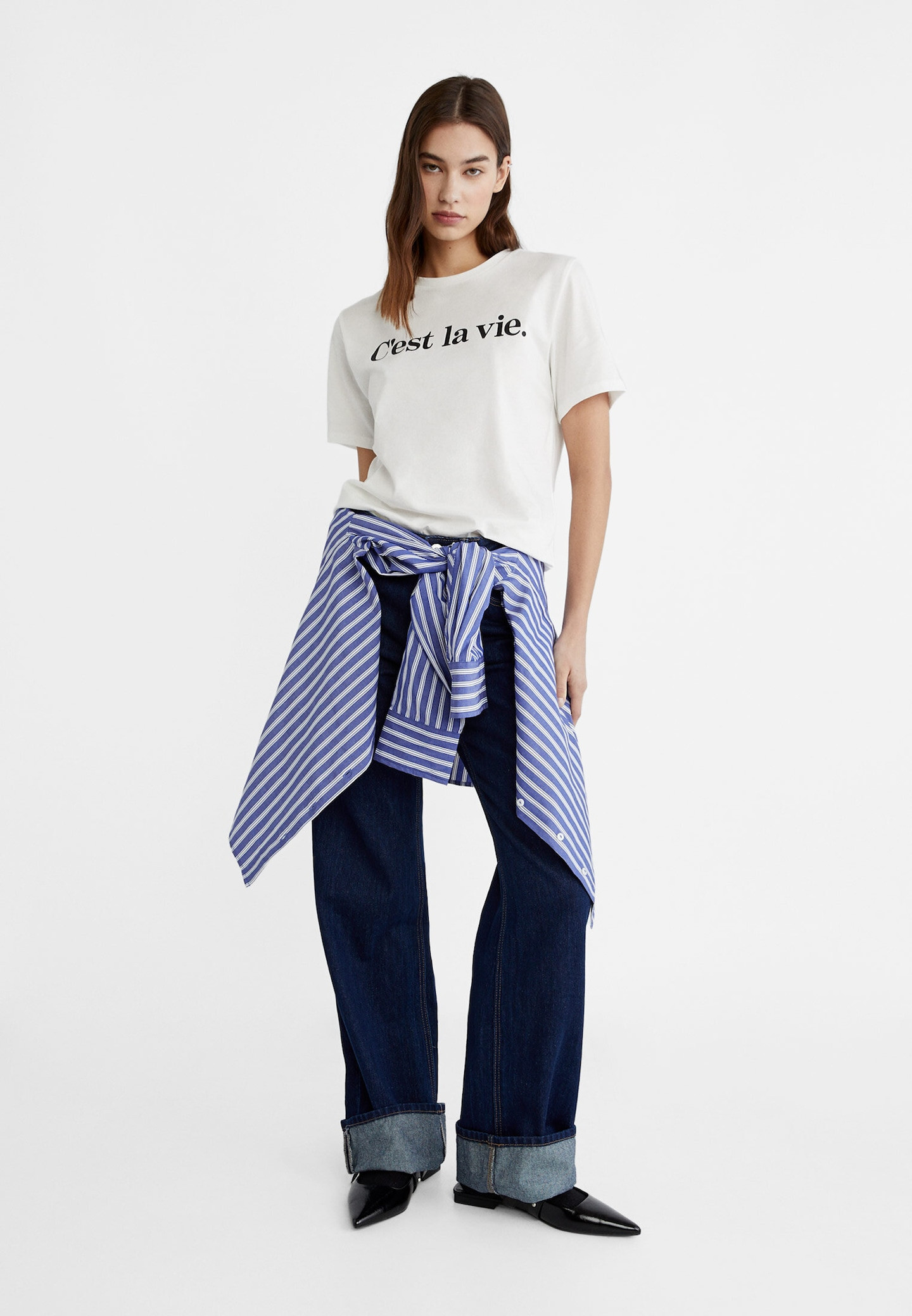 T-shirt met tekstprint | Stradivarius (NL)