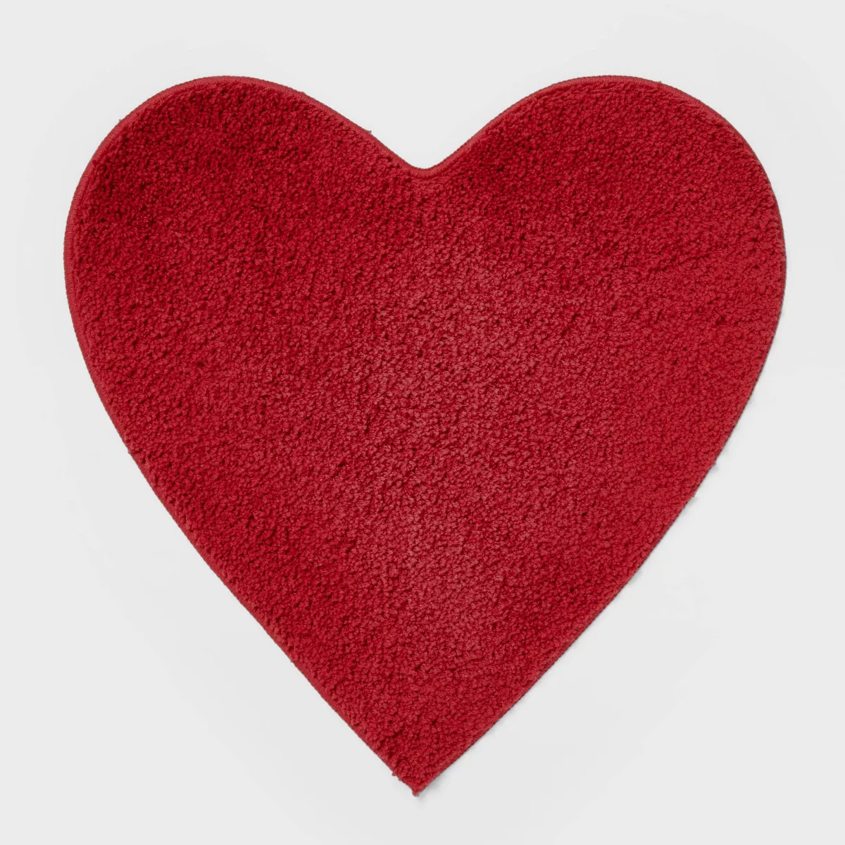 24"x24" Valentines Day Shaped Heart Non-Slip Bath Rug Red - Room Essentials™ | Target