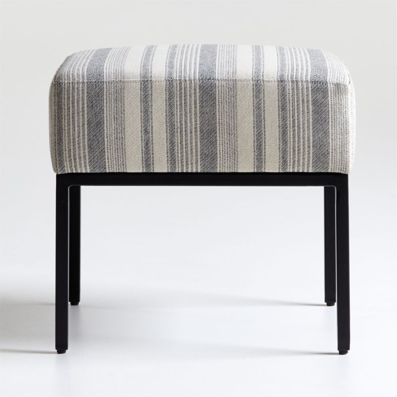 Pax Grey Natural Ottoman + Reviews | Crate and Barrel | Crate & Barrel