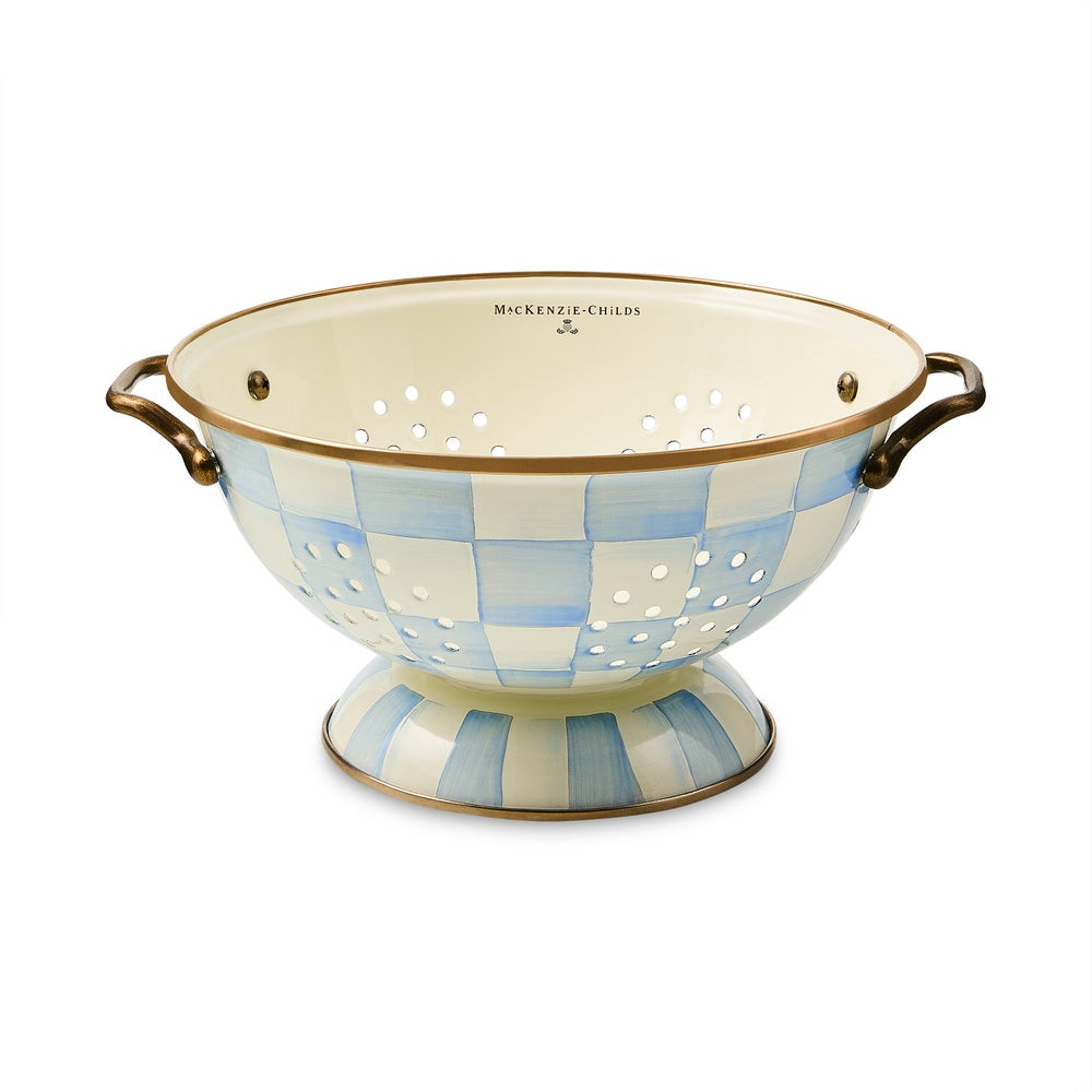 Sky Check Large Colander | MacKenzie-Childs