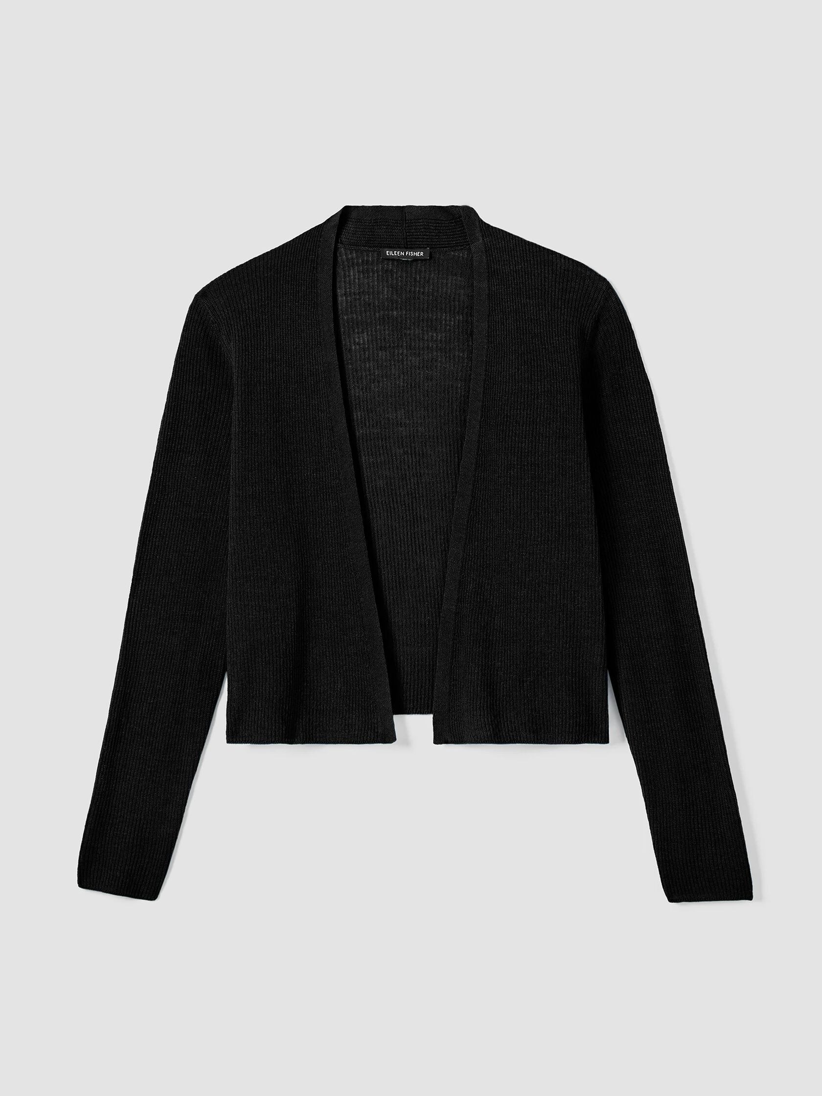 Organic Linen Cotton Airy Tuck Cropped Cardigan | Eileen Fisher