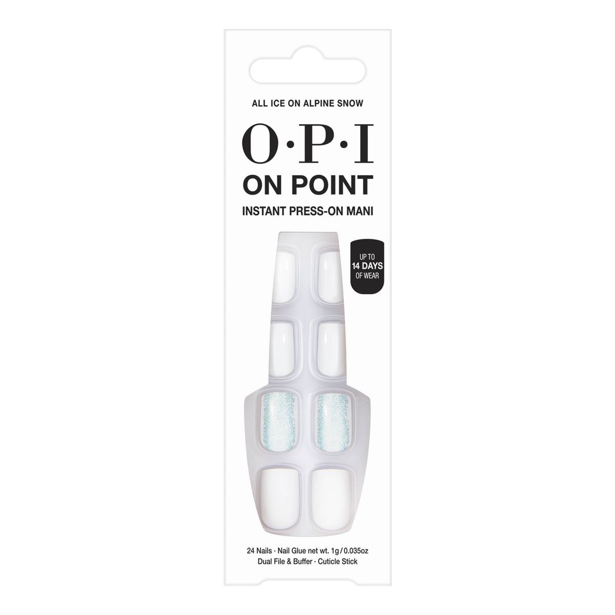 OPI Press-On Fake Nails - All Ice On Alpine Snow - 26ct | Target