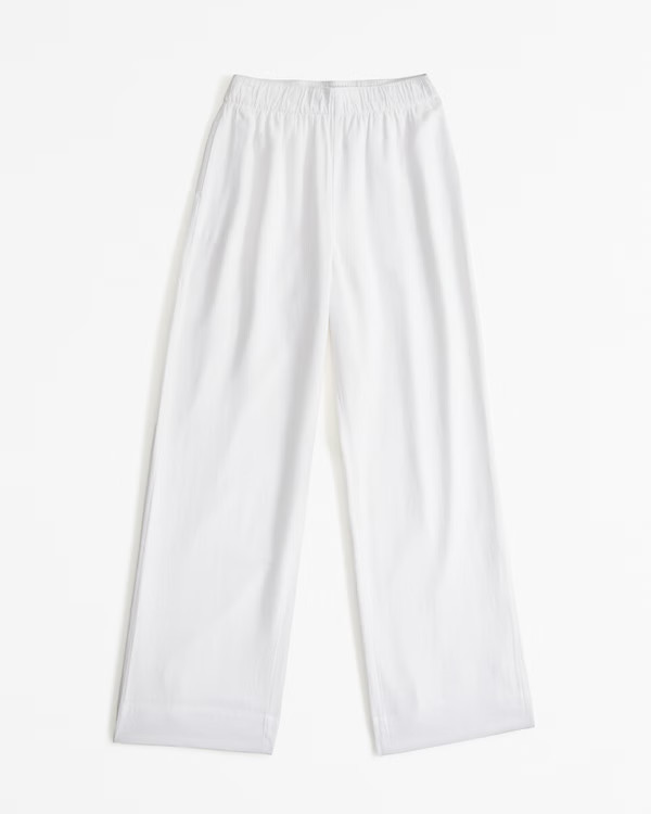 Linen Blend Pull-On Pant | Abercrombie & Fitch (US)
