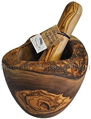 Naturally Med Olive Wood Rustic Mortar and Pestle | Amazon (US)