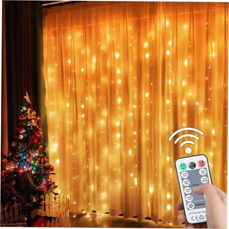 Indoor String Lights 300 Led Warm Fairy Curtain Lights For Room Orange | Walmart (US)