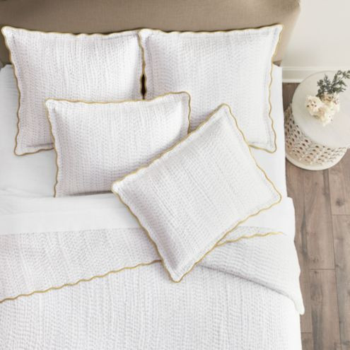 Jane Scalloped Quilt Bedding - Goldenrod | Ballard Designs, Inc.