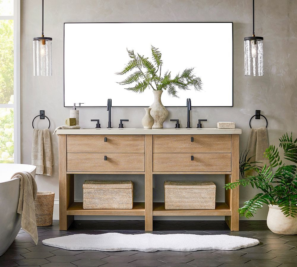 Modern Farmhouse 60" Double Sink Vanity | Pottery Barn (US)