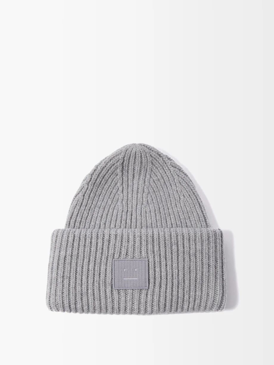 Pansy Face patch wool beanie | Acne Studios | Matches (US)