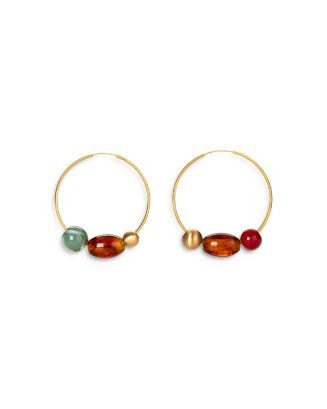 Merida Multicolor Large Bead Hoop Earrings in Gold Tone | Bloomingdale's (AU)