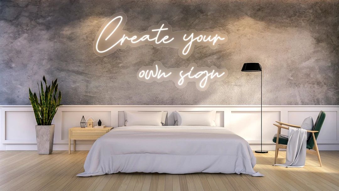 Create Your Own LED Neon Sign: Word, Sentence, Logo Custom Neon Sign, Neon Sign, Neon Sign Bedroo... | Etsy (US)