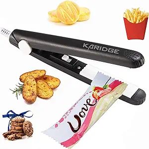 Potato Chips Bag Sealer Clip Kitchen Gadgets, Food Sealer Reusable Heat Sealer for Snacks Storage... | Amazon (US)