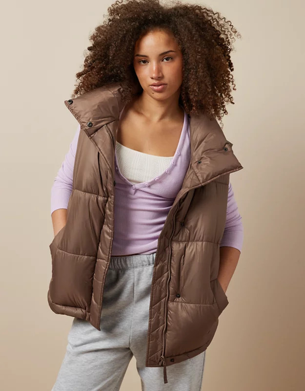 AE Oversized Puffer Vest | American Eagle Outfitters (US & CA)